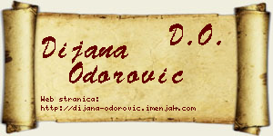 Dijana Odorović vizit kartica